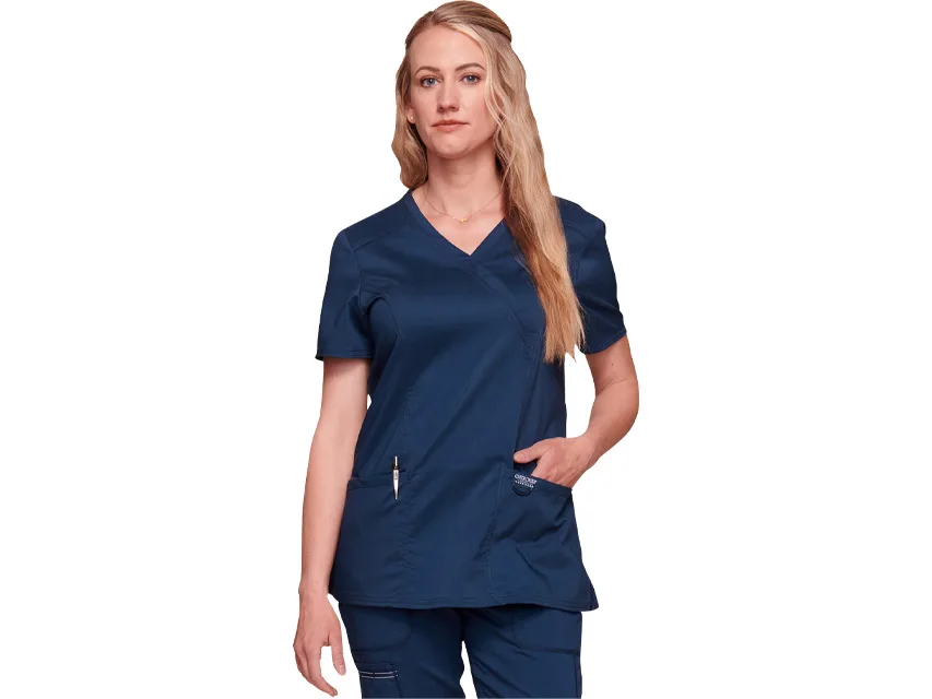 Bluză mock wrap CHEROKEE REVOLUTION - femei XS - bleumarin