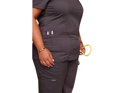 CHEROKEE MOCK WRAP TOP REVOLUTION - woman XXS - pewter