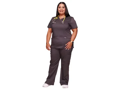 Bluză mock wrap Cherokee Revolution - femei M - pewter