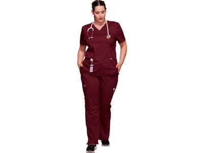 Cherokee mock wrap top Revolution - femeie L - wine