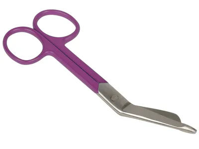 Foarfecă pentru bandaje din oțel inoxidabil - inel violet - 14 cm