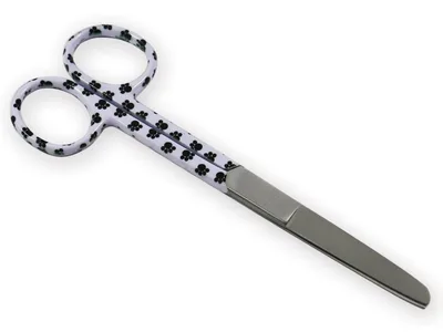 Foarfece drepte din oțel inoxidabil - foot print fantasy - obtuze/ascuțite - 14 cm