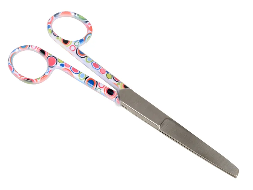 Foarfece drepte din oțel inoxidabil - bubbles fantasy - teșit/ascuțit - 14 cm