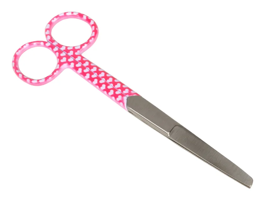 Foarfece drepte inox - hearts fantasy - obtuze/ascuțite - 14 cm