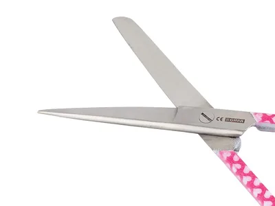 Foarfece drepte inox - hearts fantasy - obtuze/ascuțite - 14 cm