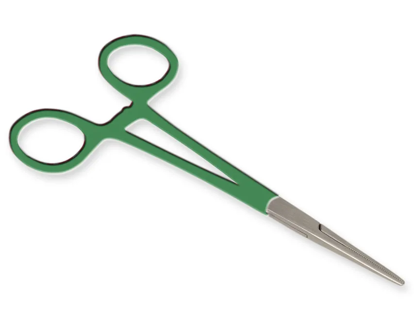 Dressing forceps artery straight - green ring - 16 cm