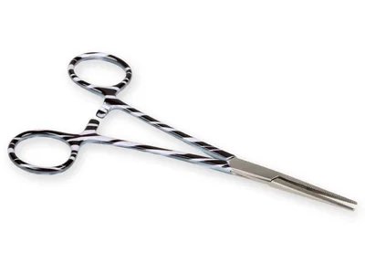 Clește artery drept din oțel inoxidabil - zebra fantasy - 16 cm