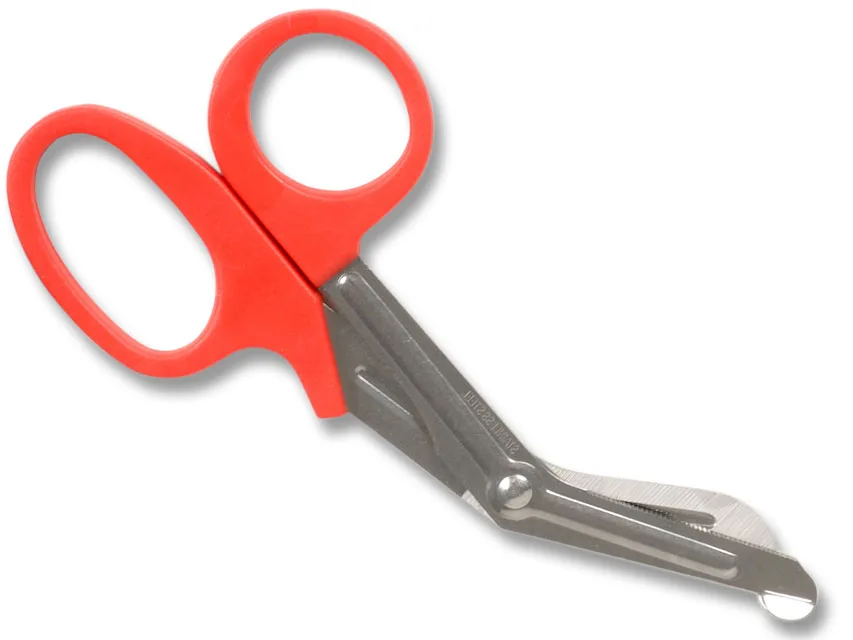 Foarfece din oțel inoxidabil pentru uz general și bandaje 7.5" - 19 cm - roșu