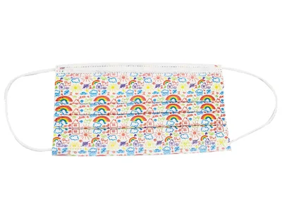 GISAFE 98% mască chirurgicală de filtrare 3 straturi tip IIR cu elastice - adult - cartoon - flowpack