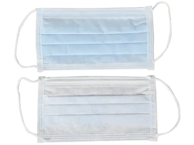 Mască chirurgicală Afluid 98% filtrare 4 straturi - albastru deschis cu bucle - tip IIR