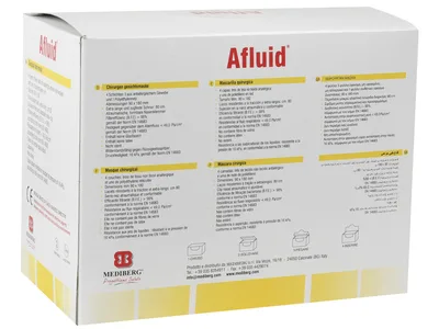 Masca chirurgicală AFLUID 98% filtrare 4 straturi - verde deschis cu șnururi - tip IIR