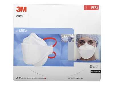 3M AURA 1863+ FFP3 RESPIRATOR IIR