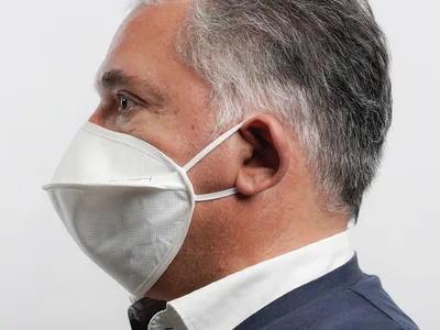 Mască chirurgicală reutilizabilă pentru adulți Mycroclean - BFE 99,8% - 2 straturi - alb-alb