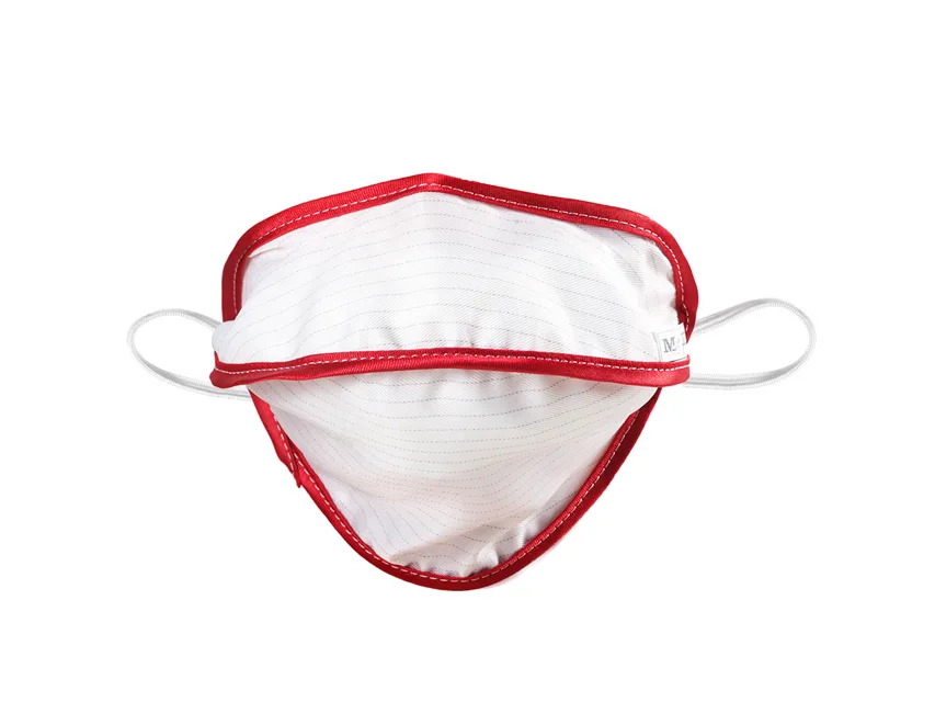 Mască chirurgicală refolosibilă pentru copii Mycroclean kid - BFE 99,8% - alb-roșu
