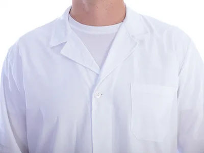 Halat alb medic - bumbac/poliester - mărime M pentru bărbați
