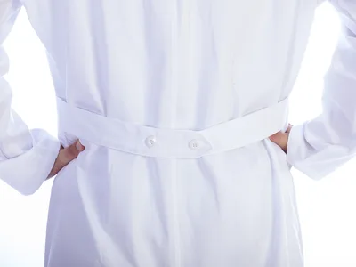 Halat alb pentru medici - bumbac/poliester - mărime XL pentru bărbați