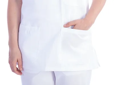 Jachetă - bumbac/poliester - unisex XL alb