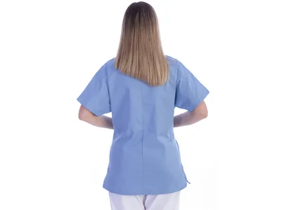 Jachetă - bumbac/poliester - unisex L albastru deschis