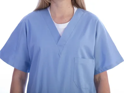 Jachetă - bumbac/poliester - unisex XXL albastru deschis