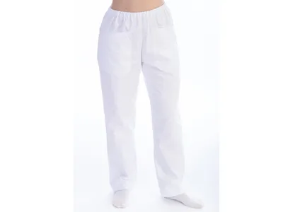 Pantaloni - bumbac/poliester - unisex M alb