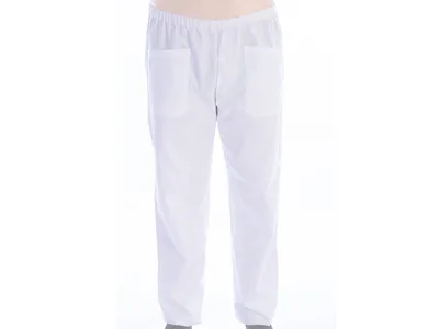 Pantaloni - bumbac/poliester - unisex M alb