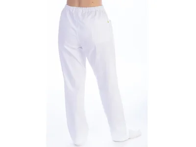 Pantaloni - bumbac/poliester - unisex L alb