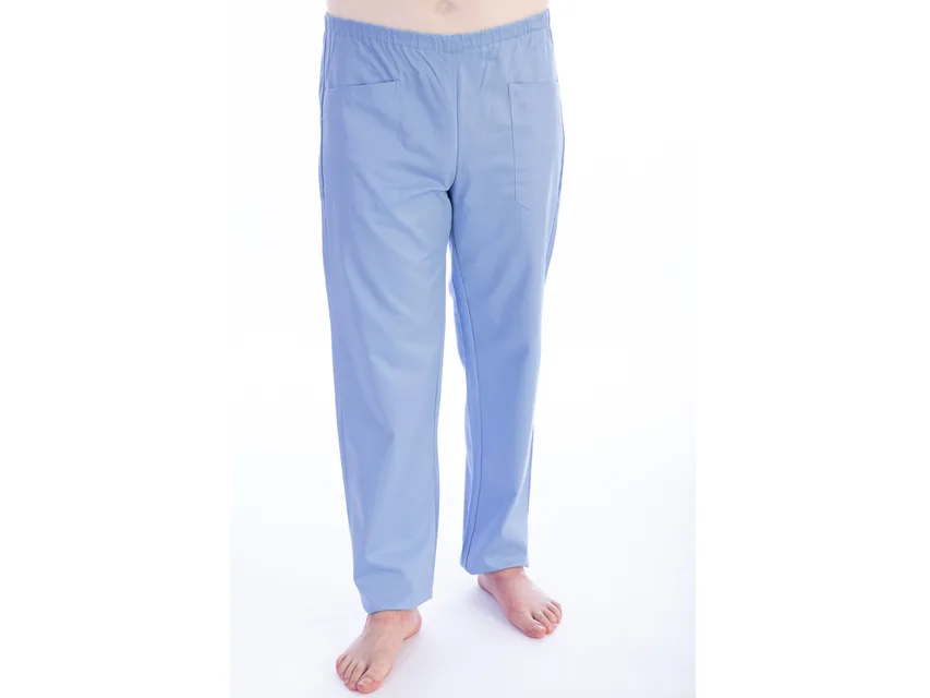 Pantaloni - bumbac/poliester - unisex M albastru deschis