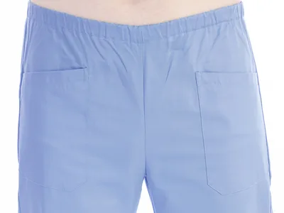 Pantaloni - bumbac/poliester - unisex XL albastru deschis