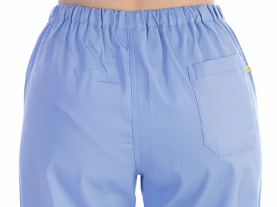 Pantaloni - bumbac/poliester - unisex XL albastru deschis