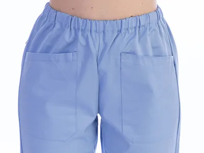 Pantaloni - bumbac/poliester - unisex XXXL albastru deschis
