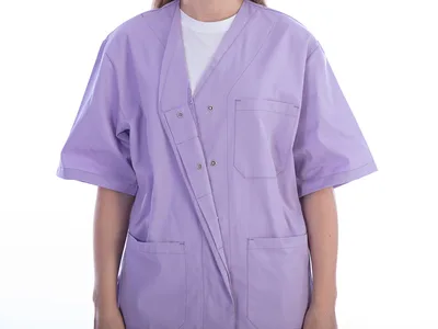 Jachetă cu nasturi - bumbac/poliester - pentru femei XS violet