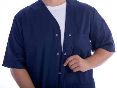 Jacheta cu nituri - bumbac/poliester - unisex XS albastru navy