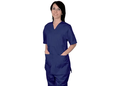 Jacheta cu nituri - bumbac/poliester - unisex XS albastru navy