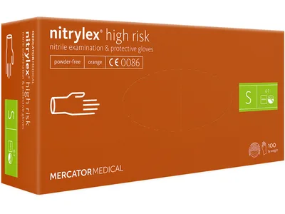 Mănuși din nitril Nitrylex orange - small
