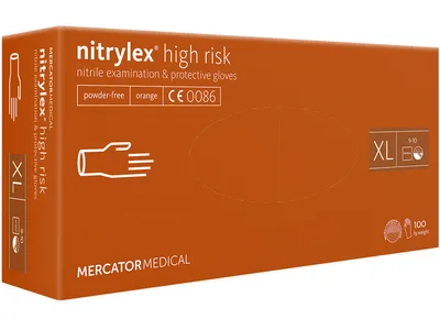 Mănuși nitrile Nitrylex Orange - mărime extra large
