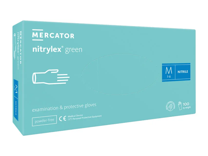 Mănuși din nitril NITRYLEX LIGHT GREEN - mediu