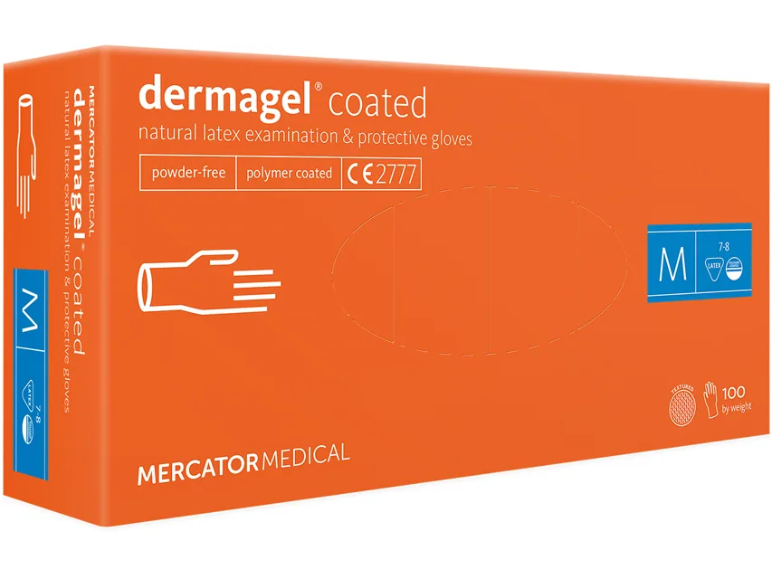 Mănuși din latex DERMAGEL fără pudră - mediu