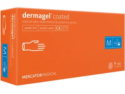 Mănuși din latex DERMAGEL fără pudră - mediu