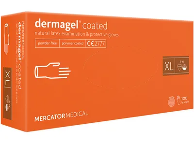Mânuși din latex Dermagel - fără pudră - extra large