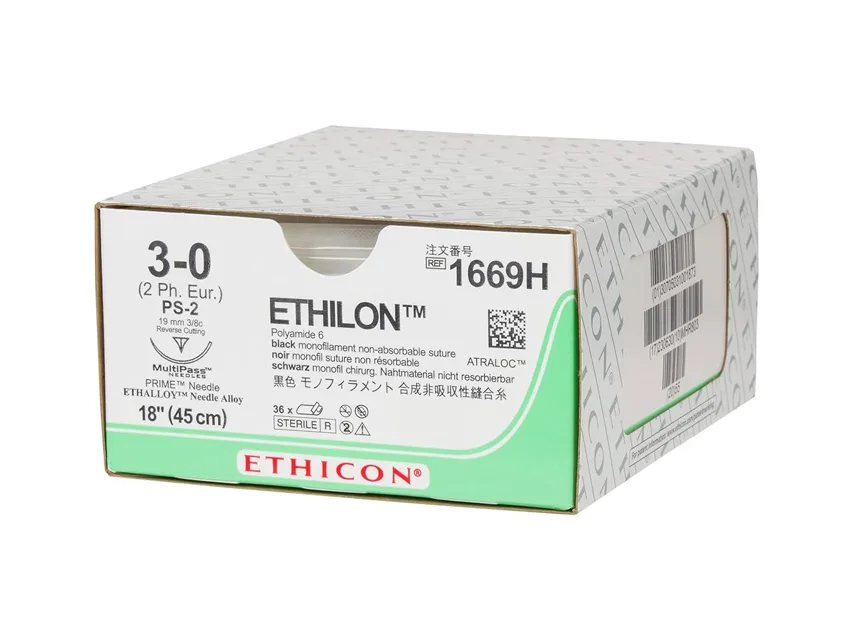 Ethilon monofilament neabsorbabil - calibru 3/0 ac 19 mm PS-2