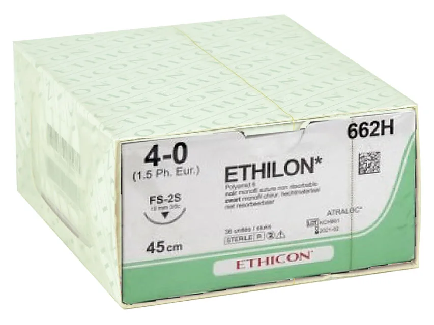 Ethicon Ethilon cusături monofilament neabsorbabile - calibru 4/0 ac 19 mm