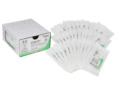 Ethilon monofilament nerezorbabil - calibru 5/0 ac 13 mm