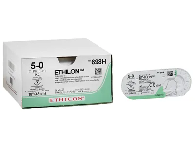 Ethilon monofilament nerezorbabil - calibru 5/0 ac 13 mm