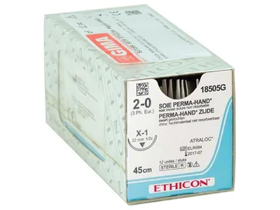 Ethicon Perma-hand silk sutures - 2/0 ac 22 mm - împletite