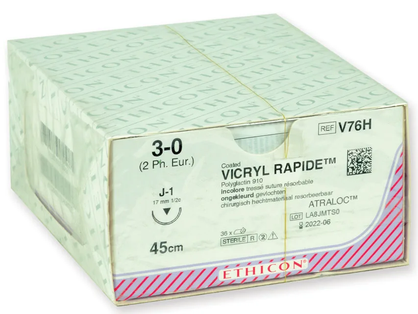 Ethicon Vicryl Rapid fire absorbabile - calibru 3/0 ac 17 mm - împletit