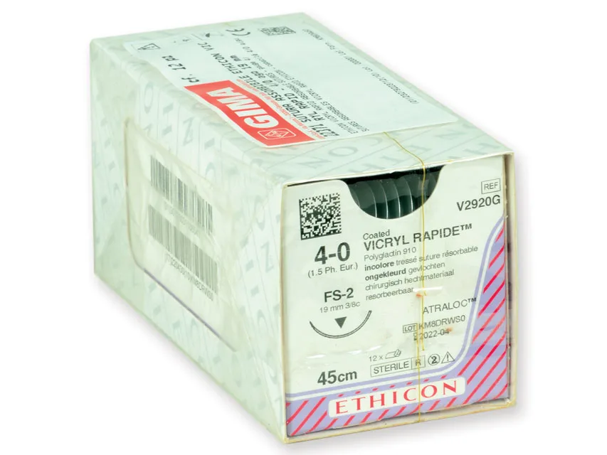 Ethicon Vicryl Rapid fire absorbabil - calibru 4/0 ac 19 mm - împletit