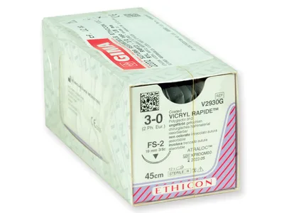 Ethicon Vicryl Rapid sutură absorbabilă - gaura 3/0 ac 19 mm - împletită