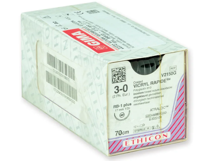 Ethicon Vicryl Rapid absorbabile cusute - gauge 3/0 ac 17 mm - intretesute