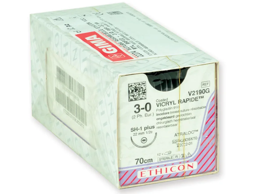Ethicon Vicryl Rapid cusături absorbabile - calibru 3/0 ac 22 mm - împletite