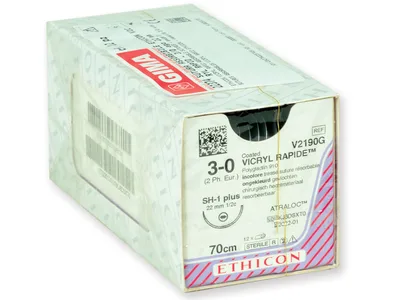 Ethicon Vicryl Rapid cusături absorbabile - calibru 3/0 ac 22 mm - împletite
